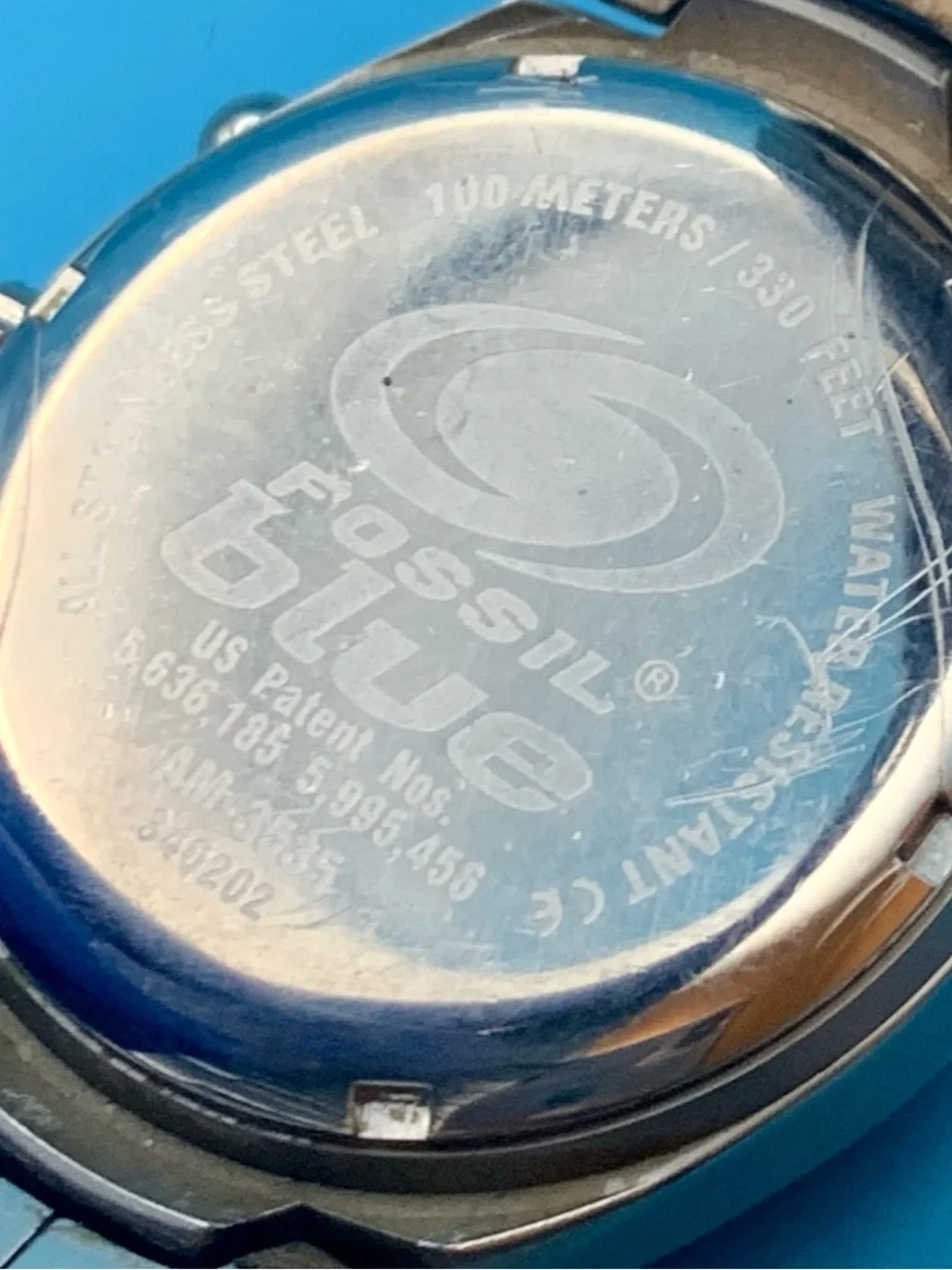Fossil Men's Stainless Steel Blue Dial Watch
